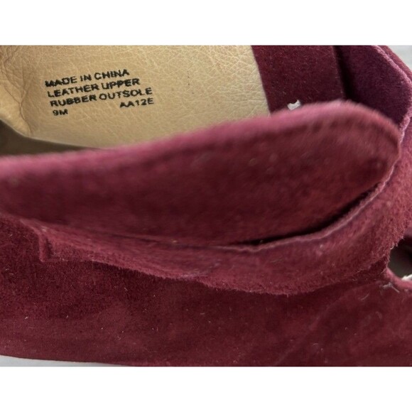 Michael Kors Suede Maroon Platform Stilleto Heels Size 9 Peep Toe - Picture 7 of 8